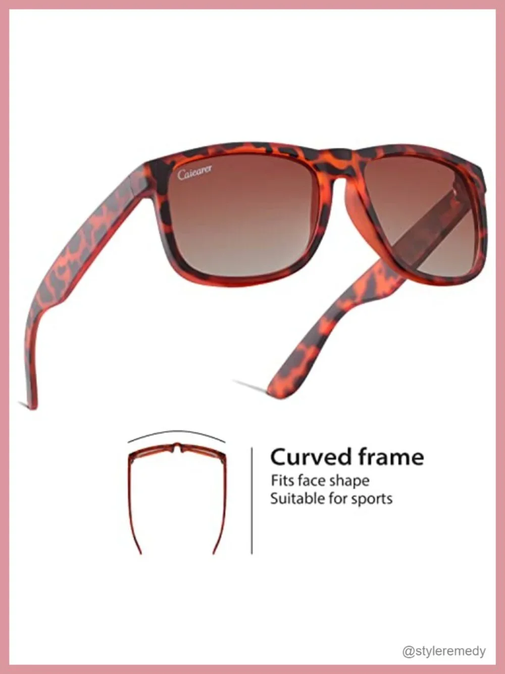TR90 Frame Polarized Square Sunglasses 100% UV400 Protection
